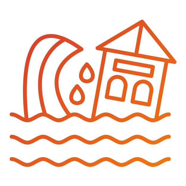 Estilo del icono del tsunami
