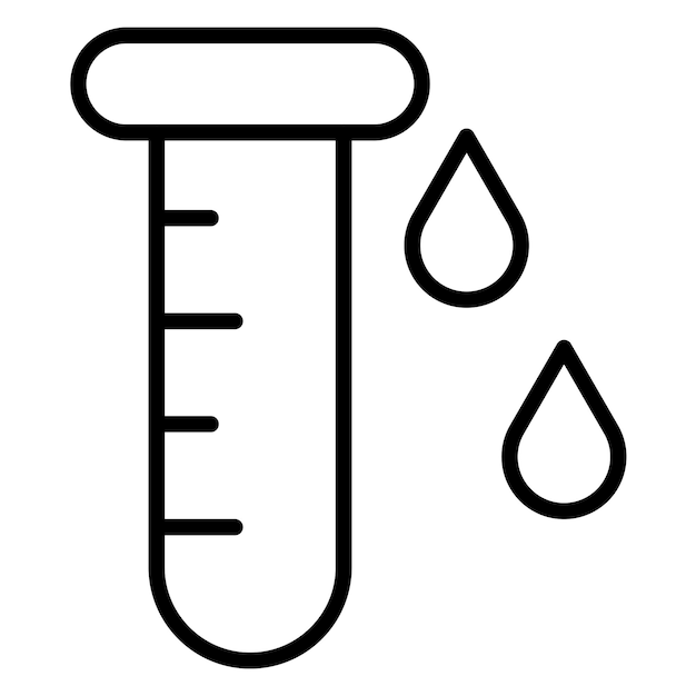 Estilo del icono del tubo de ensayo de diseño vectorial
