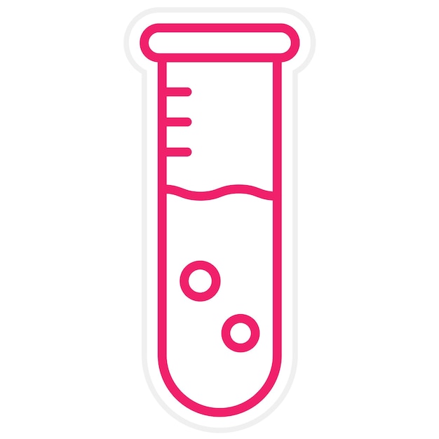 Estilo del icono del tubo de ensayo de diseño vectorial