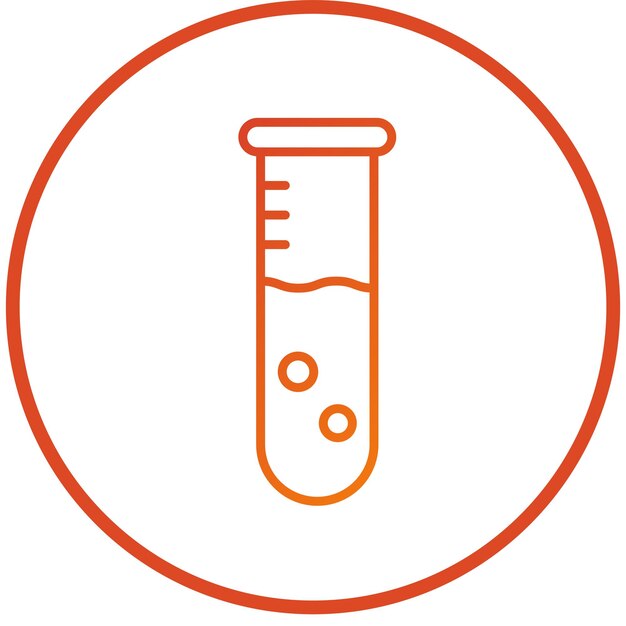 Estilo del icono del tubo de ensayo de diseño vectorial