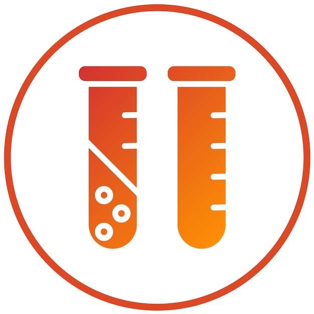 Estilo del icono del tubo de laboratorio de diseño vectorial