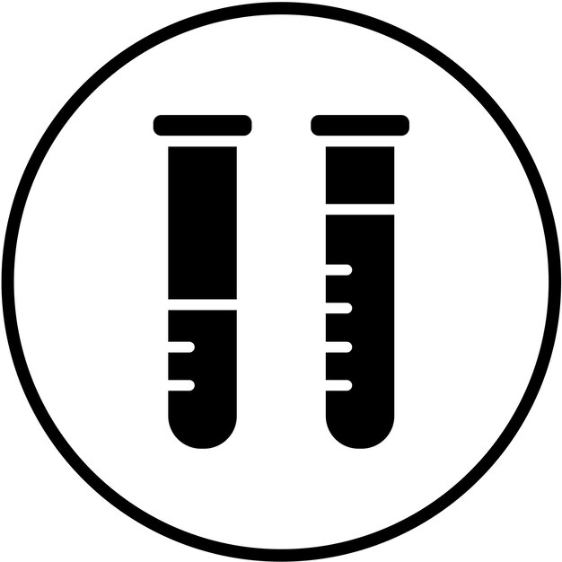 Estilo del icono de los tubos de ensayo de diseño vectorial