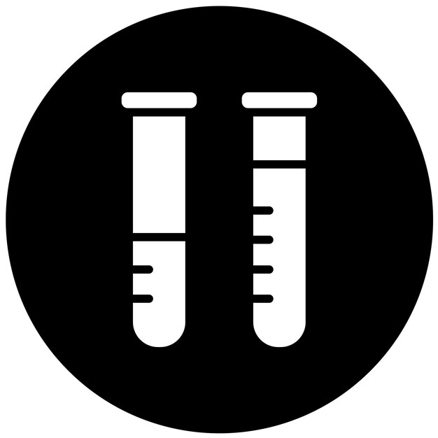 Estilo del icono de los tubos de ensayo de diseño vectorial