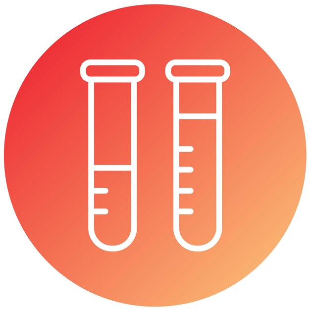 Estilo del icono de los tubos de ensayo de diseño vectorial