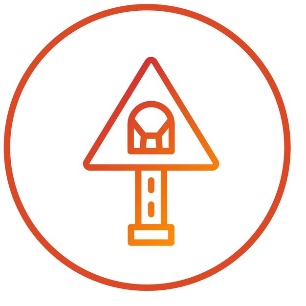 Estilo del icono del túnel de diseño vectorial