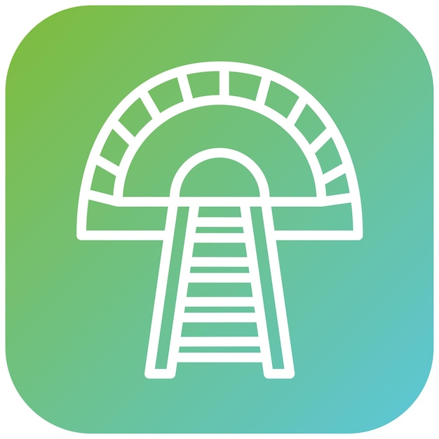 Estilo del icono del túnel de diseño vectorial