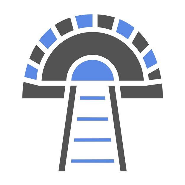 Estilo del icono del túnel de diseño vectorial