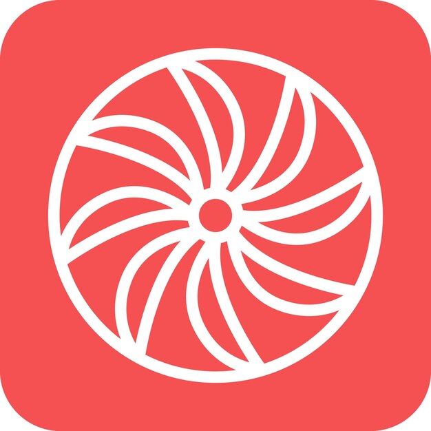 Estilo del icono de la turbina del avión