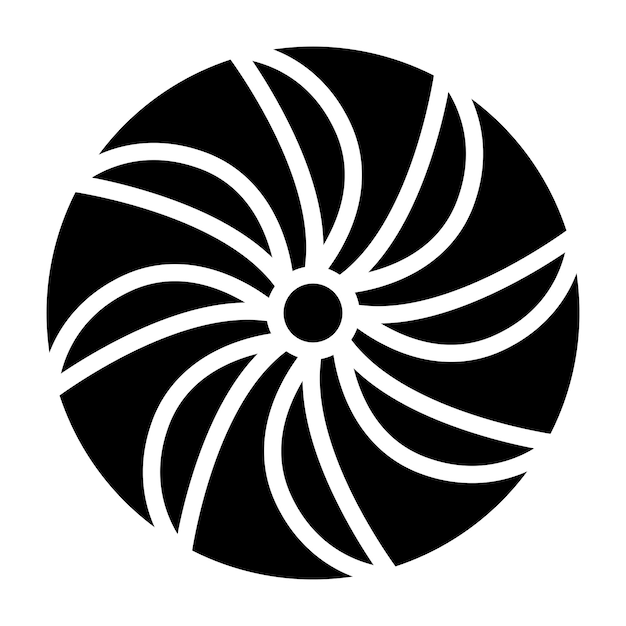 Estilo del icono de la turbina del avión