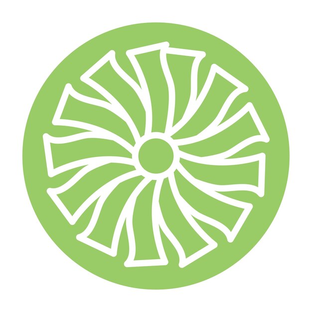 Estilo del icono de la turbina del avión
