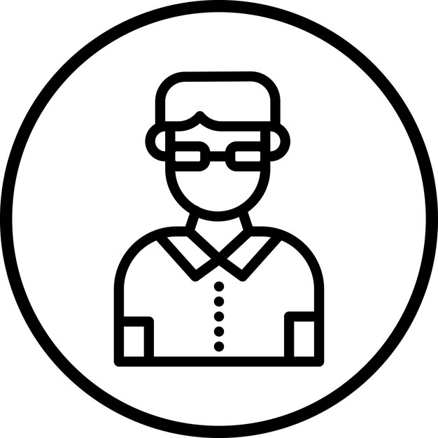 Estilo del icono del tutor de diseño vectorial