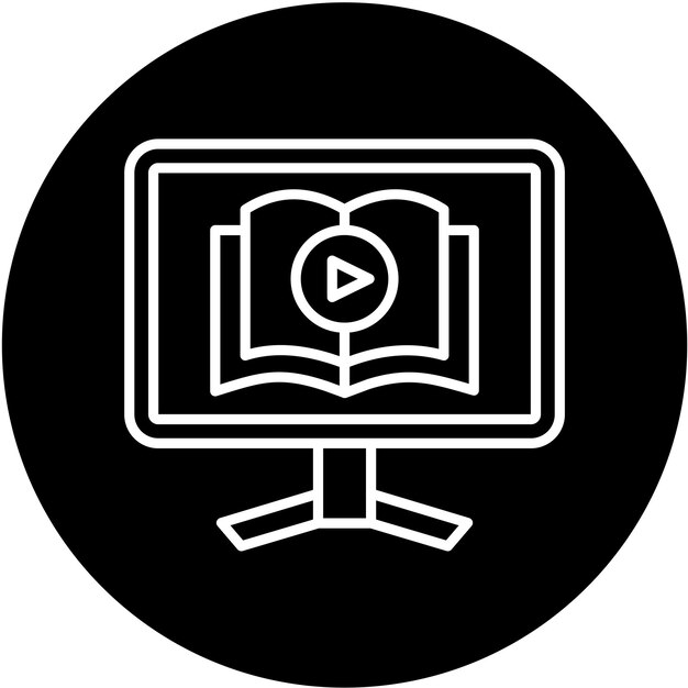 Estilo del icono del tutorial de vídeo