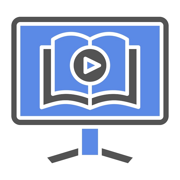 Estilo del icono del tutorial de vídeo