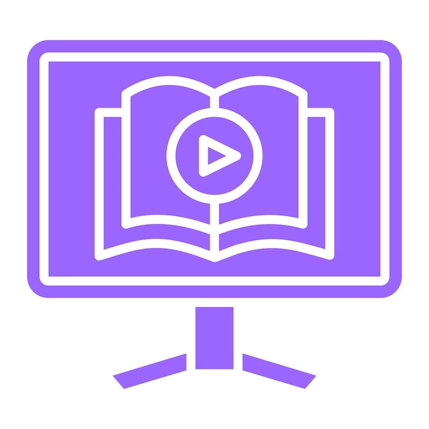 Estilo del icono del tutorial de vídeo