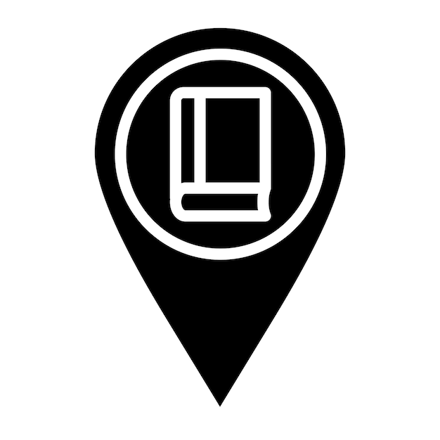 Estilo del icono de la ubicación de la biblioteca