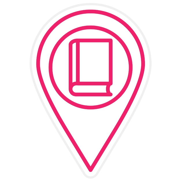 Estilo del icono de la ubicación de la biblioteca
