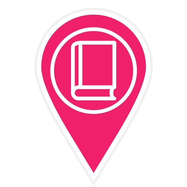 Estilo del icono de la ubicación de la biblioteca