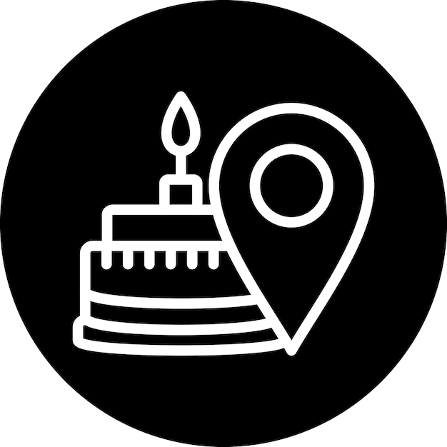 Estilo del icono de la ubicación del cumpleaños