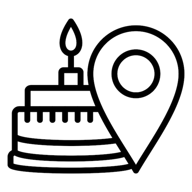 Estilo del icono de la ubicación del cumpleaños