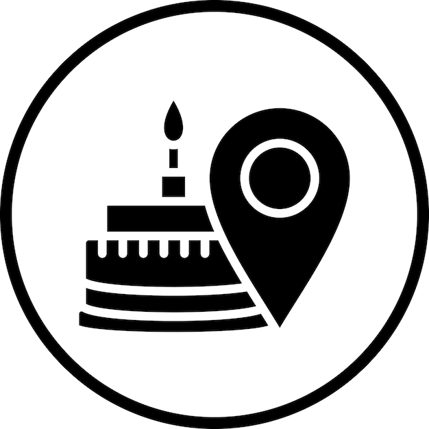 Estilo del icono de la ubicación del cumpleaños