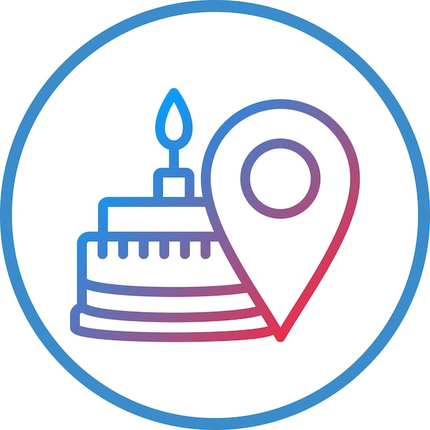 Estilo del icono de la ubicación del cumpleaños