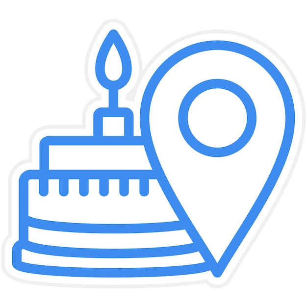 Estilo del icono de la ubicación del cumpleaños