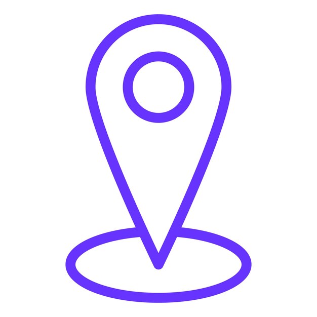 Estilo del icono de ubicación del diseño vectorial
