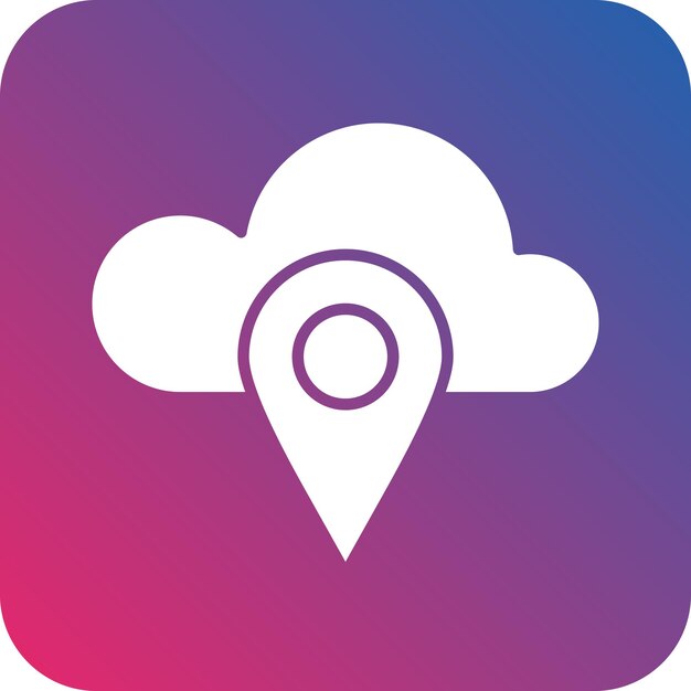 Estilo del icono de ubicación del diseño vectorial