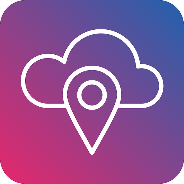 Estilo del icono de ubicación del diseño vectorial