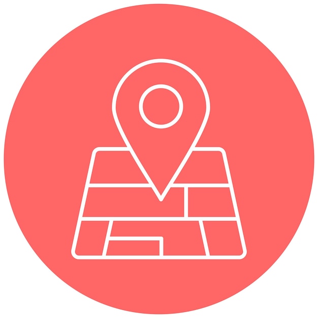Estilo del icono de ubicación del diseño vectorial