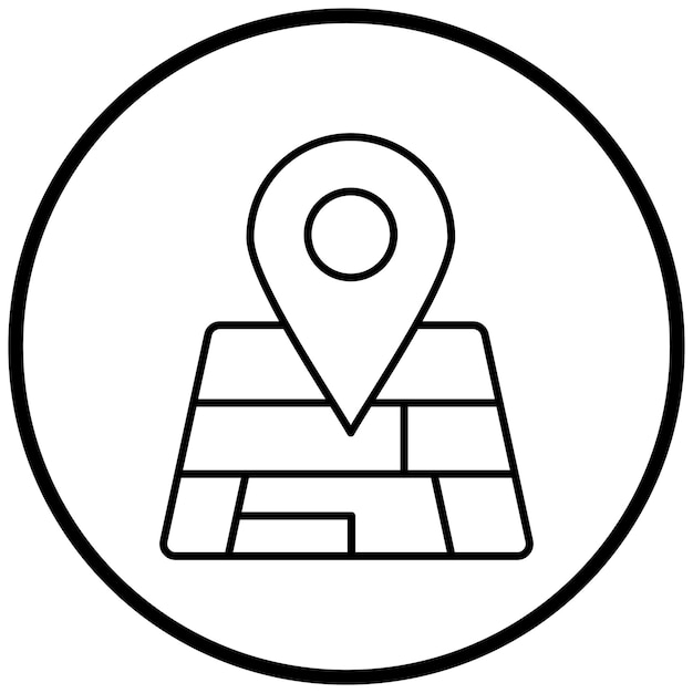 Estilo del icono de ubicación del diseño vectorial