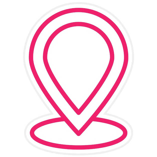 Estilo del icono de ubicación del diseño vectorial