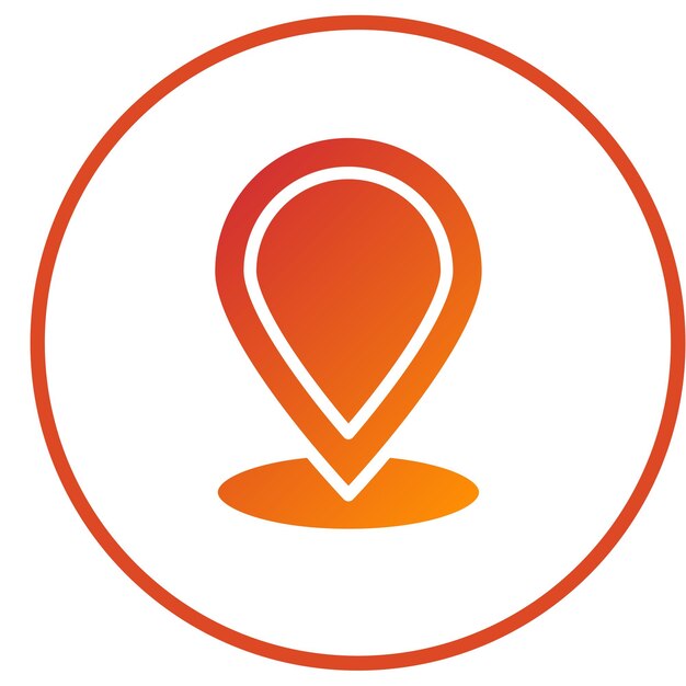 Estilo del icono de ubicación del diseño vectorial