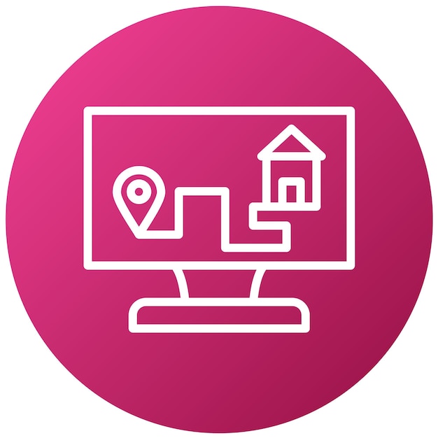 Estilo del icono de ubicación del diseño vectorial