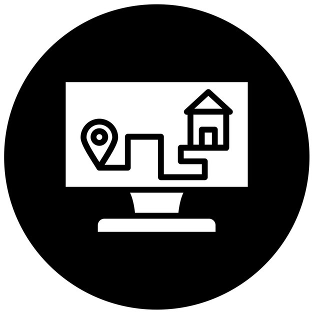 Estilo del icono de ubicación del diseño vectorial