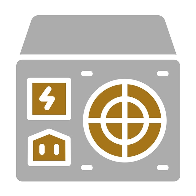 Estilo del icono de la unidad de alimentación de diseño vectorial