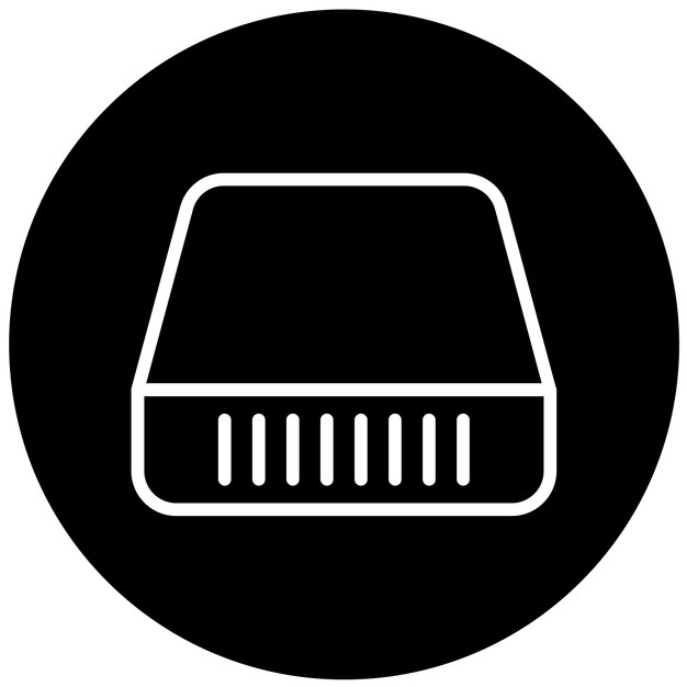Estilo del icono de la unidad de escritorio de diseño vectorial