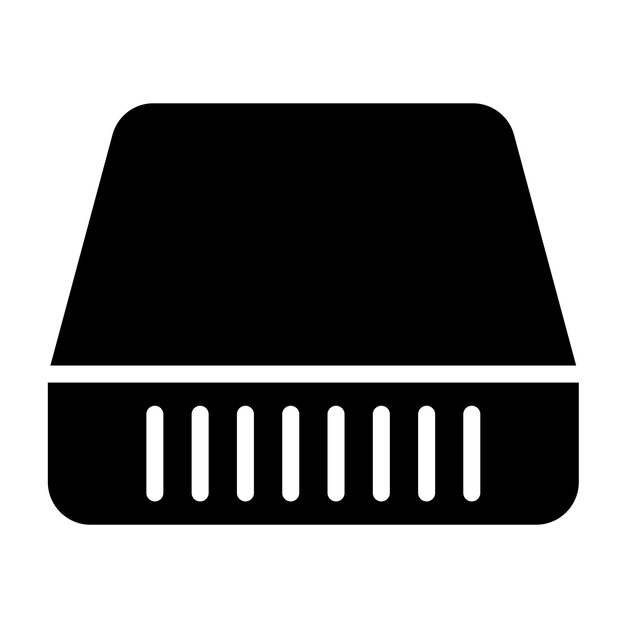 Estilo del icono de la unidad de escritorio de diseño vectorial