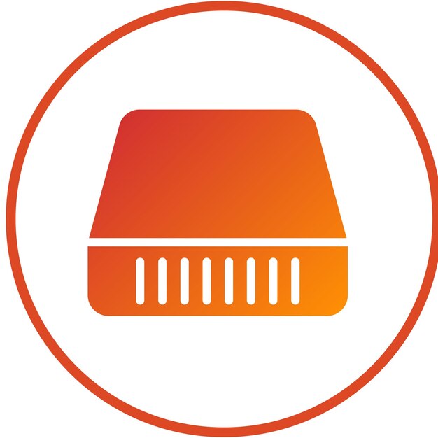 Estilo del icono de la unidad de escritorio de diseño vectorial