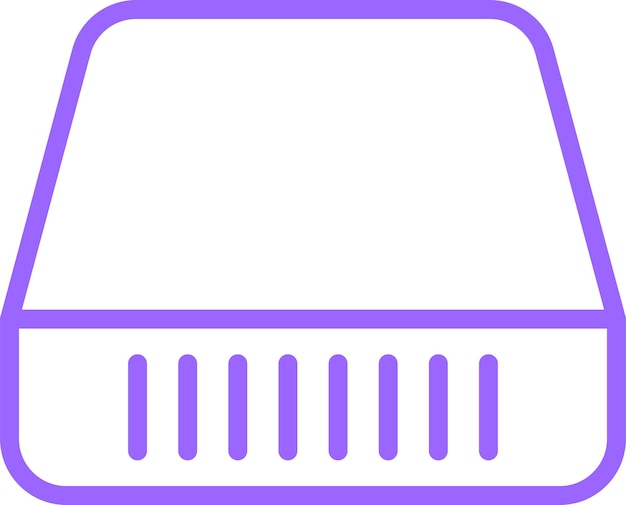 Estilo del icono de la unidad de escritorio de diseño vectorial