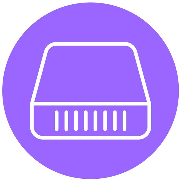 Estilo del icono de la unidad de escritorio de diseño vectorial