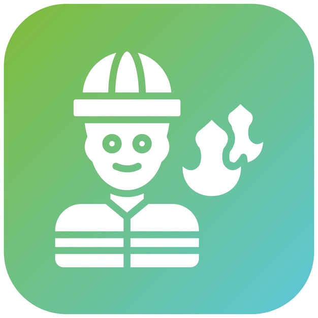 Estilo del icono de la unidad de extinción de incendios de diseño vectorial