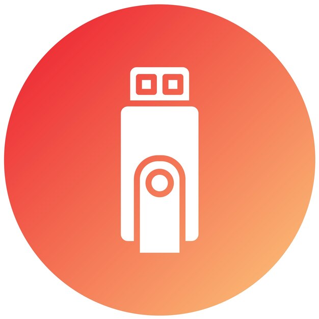 Estilo del icono de la unidad flash de diseño vectorial