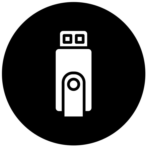 Estilo del icono de la unidad flash de diseño vectorial
