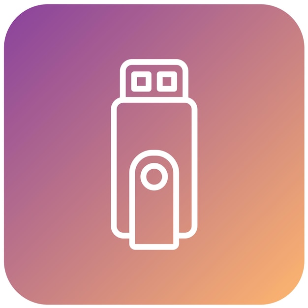 Estilo del icono de la unidad flash de diseño vectorial