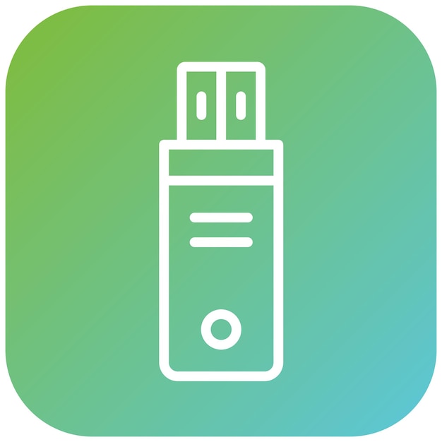 Estilo del icono de la unidad flash de diseño vectorial