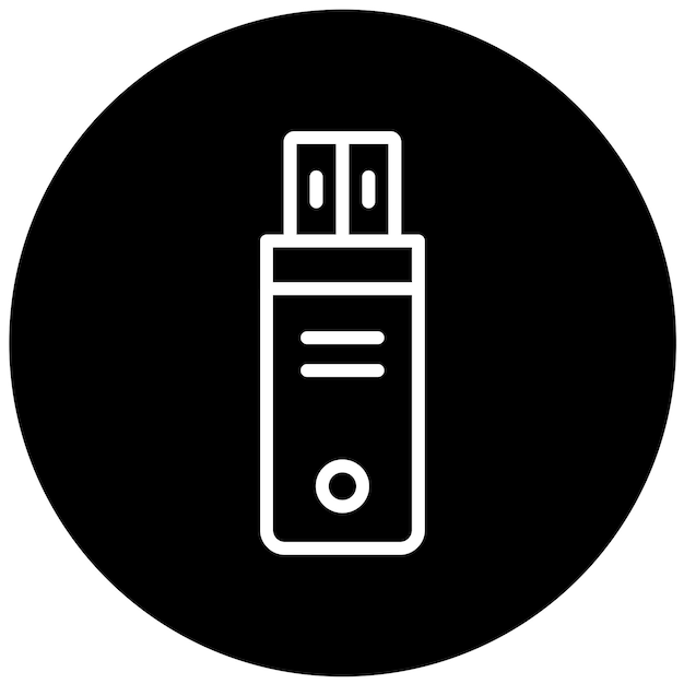 Estilo del icono de la unidad flash de diseño vectorial