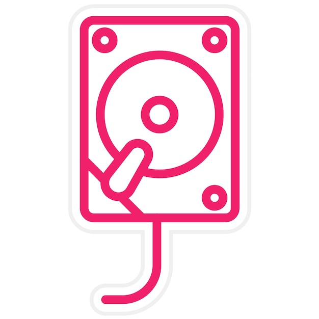 Estilo del icono de la unidad del IDE de diseño vectorial