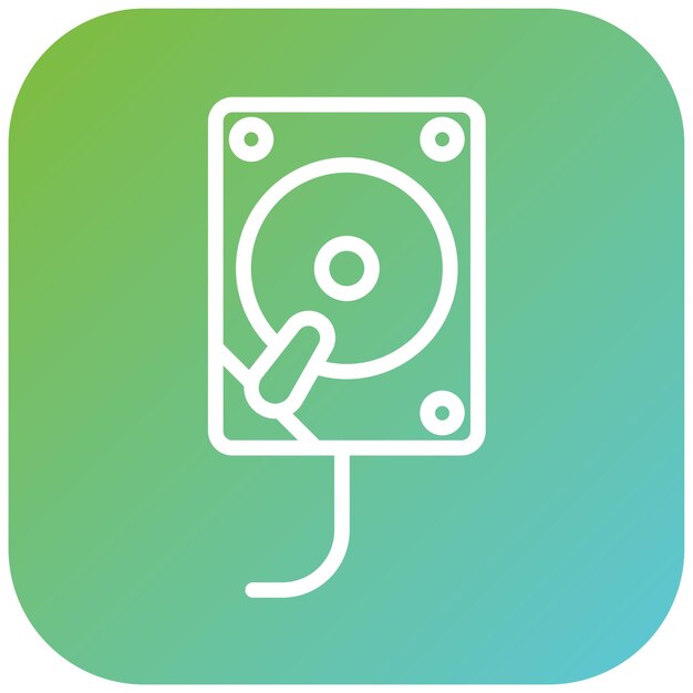Estilo del icono de la unidad del IDE de diseño vectorial