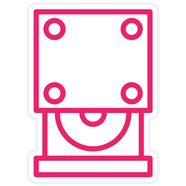 Estilo del icono de la unidad óptica de diseño vectorial